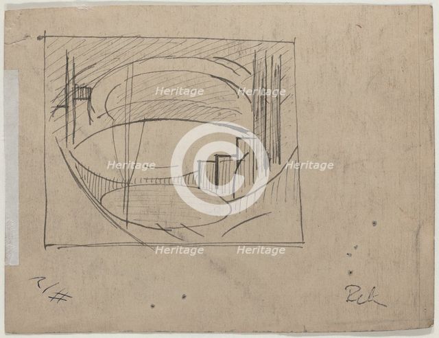 Study for "Soho" (verso), 1919. Creator: Oscar Bluemner.