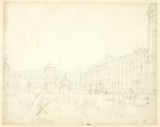 Study for Somerset House, Strand, from Microcosm of London, c. 1809. Creator: Augustus Charles Pugin