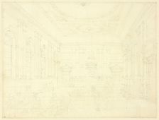 Study for South Sea House, Dividend Hall, from Microcosm of London, c. 1810. Creator: Augustus Charles Pugin