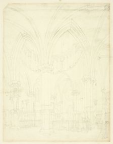 Study for Temple Church, from Microcosm of London, c. 1809. Creator: Augustus Charles Pugin