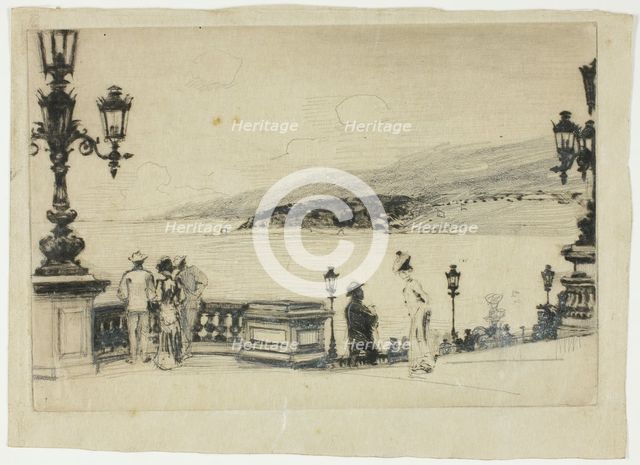 Study for The Terrace, Monte Carlo, 1905-06. Creator: Theodore Roussel.