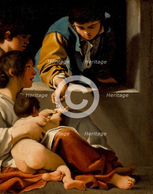 Study for the 'The Charity of St. Elizabeth', c1610. Creator: Bartolomeo Schedoni.