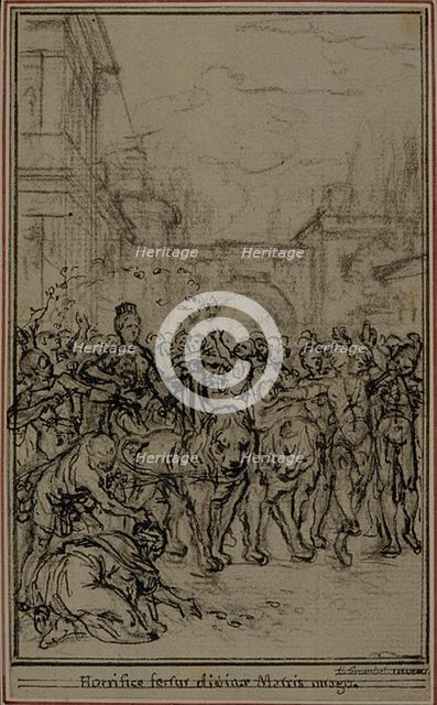 Study for the Vignette-Frontispiece of Lucretius's "De la Nature des Choses", Book II, c. 1768. Creator: Hubert Francois Gravelot.