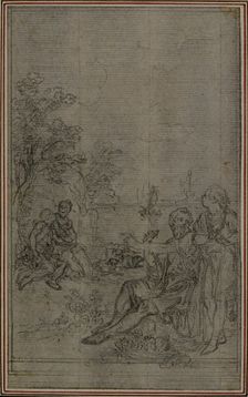 Study for the Vignette of Lucretius's "De la Nature des Choses", Vol. II, Book IV, c. 1768. Creator: Hubert Francois Gravelot