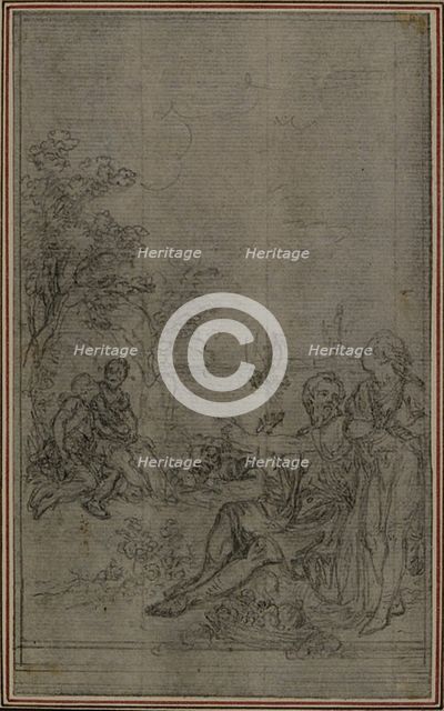 Study for the Vignette of Lucretius's "De la Nature des Choses", Vol. II, Book IV, c. 1768. Creator: Hubert Francois Gravelot.