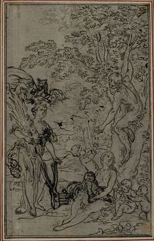 Study for the Vignette of Lucretius's "De la Nature des Choses", Vol. II, Book V, c. 1768. Creator: Hubert Francois Gravelot