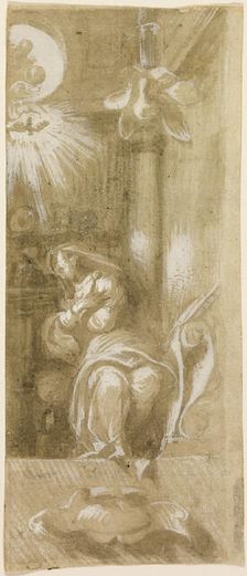Study for the Virgin Annunciate, 1529/30. Creators: Camillo Boccaccino, Virgin Mary