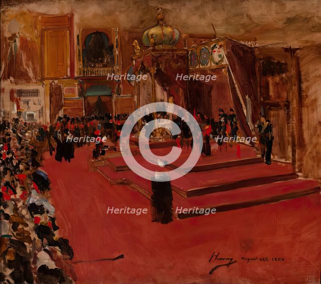 Study for "The Visit of Queen Victoria to the International Exhibition, Glasgow", 1888. Creator: Sir John Lavery.