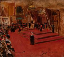 Study for "The Visit of Queen Victoria to the International Exhibition, Glasgow", 1888. Creator: Sir John Lavery