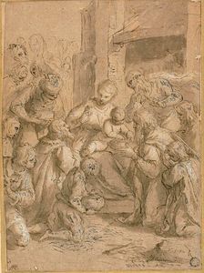 Study for the Adoration of the Magi, 1612. Creator: Jacopo Palma