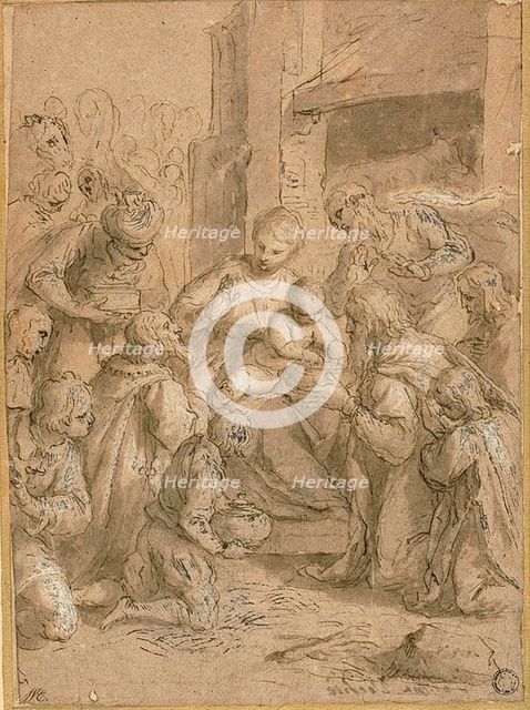 Study for the Adoration of the Magi, 1612. Creator: Jacopo Palma.
