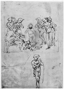 Study for the Adoration of the Magi c1481 (1954).Artist: Leonardo da Vinci