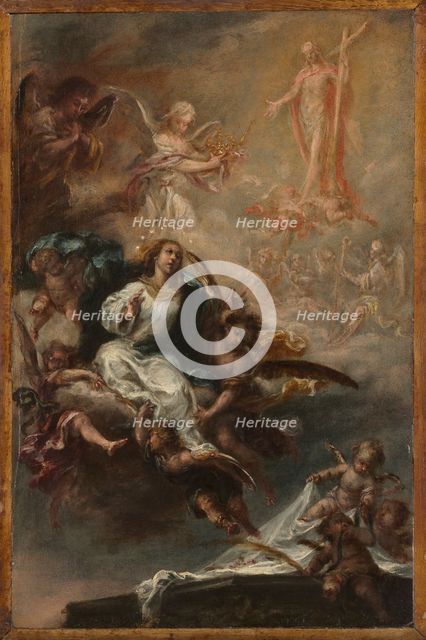 Study for "The Assumption of the Virgin" for San Augustín, Seville, c. 1670-1672. Creator: Juan de Valdés Leal (Spanish, 1622-1690).