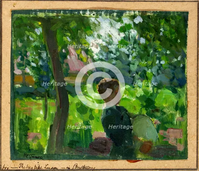 Study for the Bagpipe Lesson, 1892. Creator: Henry Ossawa Tanner.