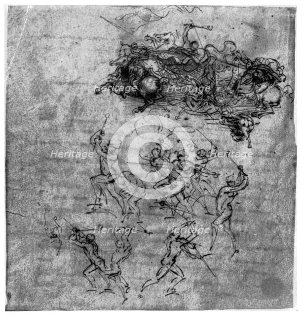 Study for 'The Battle of Anghiari', 1503 (1954).Artist: Leonardo da Vinci