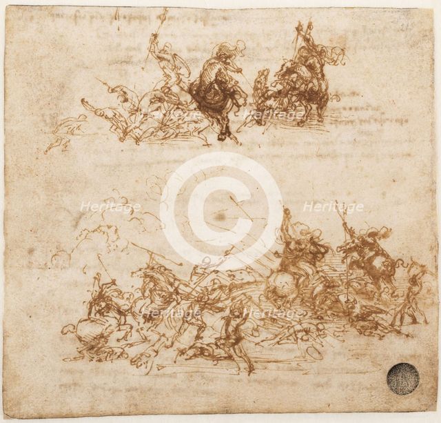 Study for the Battle of Anghiari, ca 1503-1504. Creator: Leonardo da Vinci (1452-1519).