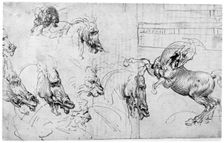 Study for The Battle of Anghiari c1503-1505 (1954).Artist: Leonardo da Vinci