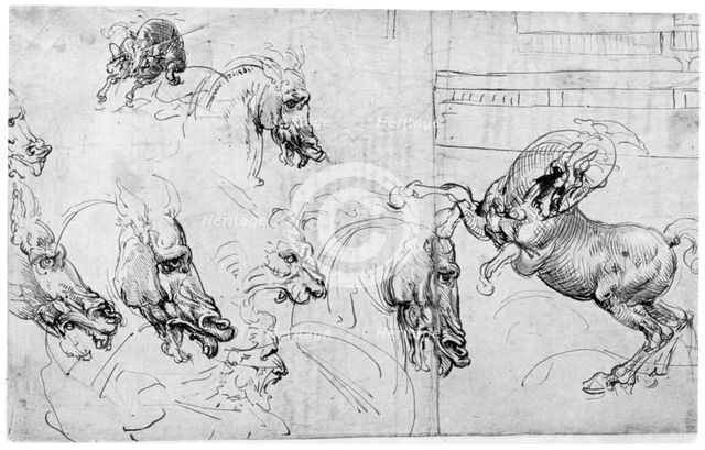 Study for 'The Battle of Anghiari', c1503-1505 (1954).Artist: Leonardo da Vinci