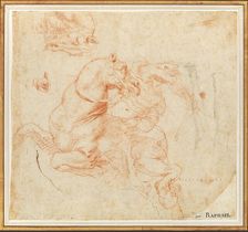 Study for the Battle of the Milvian Bridge, c1516-1517. Creator: Raphael (Raffaello Sanzio da Urbino) (1483-1520)