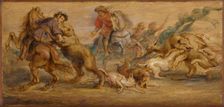 Study for "The Bear Hunt" (for the Alcázar, Madrid), c. 1639. Creator: Peter Paul Rubens (Flemish, 1577-1640)