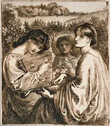 Study for the Bower Meadow, late 19th century. Artist: Dante Gabriel Rossetti