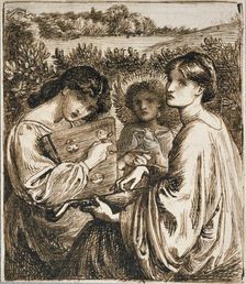 Study for the Bower Meadow, late 19th century. Artist: Dante Gabriel Rossetti