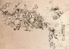 Study for the cartoon of the Battle of Anghiari, c1472-c1505 (1883). Artist: Leonardo da Vinci