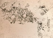 Study for the cartoon of the Battle of Anghiari, c1472-c1505 (1883). Artist: Leonardo da Vinci