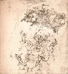 Study for the cartoon of the Battle of Anghiari, c1472-c1505 (1883). Artist: Leonardo da Vinci