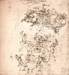 Study for the cartoon of the Battle of Anghiari, c1472-c1505 (1883). Artist: Leonardo da Vinci