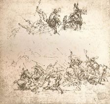 Study for the cartoon of the Battle of Anghiari, c1472-c1505 (1883). Artist: Leonardo da Vinci
