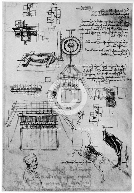 Study for the casting of the Sforza Monument, c1493 (1954). Artist: Leonardo da Vinci
