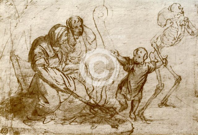 'Study for the child in the 'Dance of Death', 1913. Artist: Hans Holbein the Younger