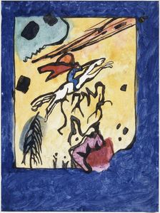 Study for the cover of the almanac "Der Blaue Reiter (The Blue Rider)", 1911. Creator: Kandinsky, Wassily Vasilyevich (1866-1944)