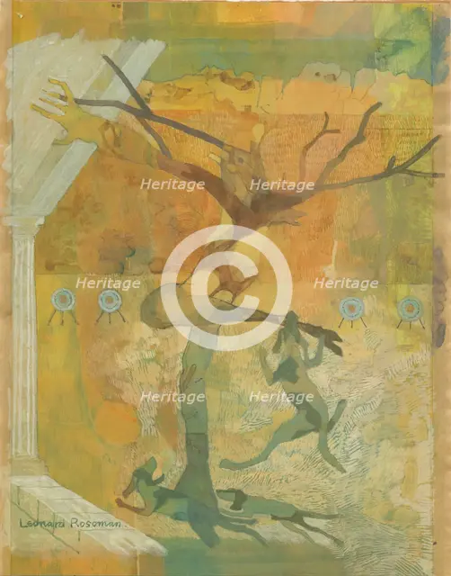 Study for 'The Death of Acteon', c1970s. Creator: Leonard Rosoman.