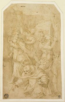 Study for the Death of Saint Peter Martyr, c. 1571. Creator: Unknown