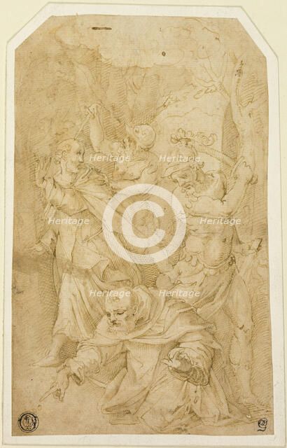 Study for the Death of Saint Peter Martyr, c. 1571. Creator: Unknown.