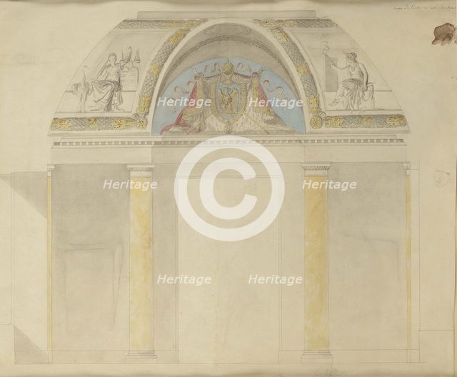 Study for the decoration of the throne at the Palais des Tuileries, 1806.