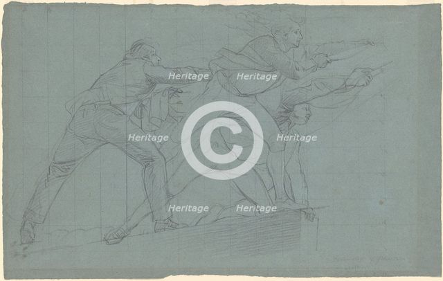 Study for "The Defeat of the Floating Batteries at Gibraltar", 1783-1786. Creator: John Singleton Copley.