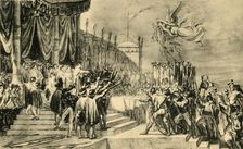 Study for The Distribution of the Eagle Standards c1808, (1921). Creator: Jacques-Louis David