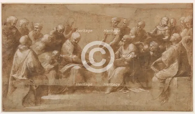 Study for The Disputation of the Holy Sacrament, 1508-1510. Creator: Raphael (Raffaello Sanzio da Urbino) (1483-1520).
