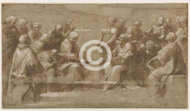 Study for The Disputation of the Holy Sacrament, 1508-1510. Creator: Raphael (Raffaello Sanzio da Urbino) (1483-1520).