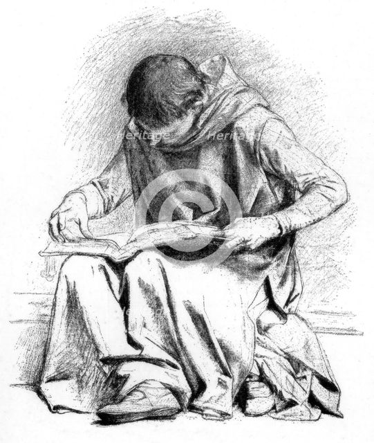 Study for 'The Education of St Louis' (Pantheon), c1880-1882.Artist: Alexandre Cabanel