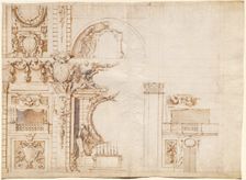 Study for the Essequie Conducted in San Lorenzo, Florence...in Honour of…Emperor Ferdinand II, 1637. Creator: Alfonso Parigi (Italian, 1606-1656)