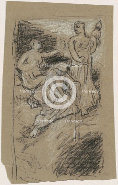 Study for "The Fates Gathering in the Stars", 1884-1887. Creator: Elihu Vedder.