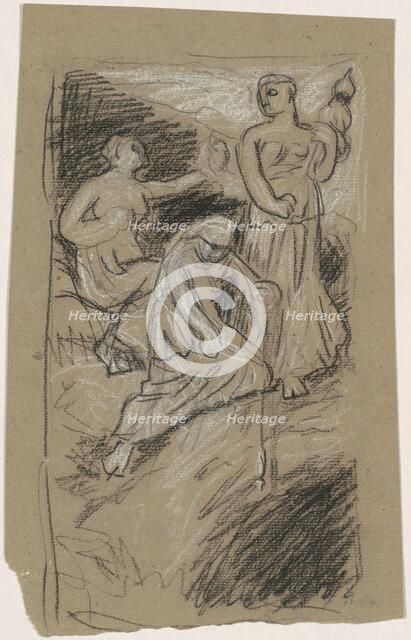 Study for "The Fates Gathering in the Stars", 1884-1887. Creator: Elihu Vedder.