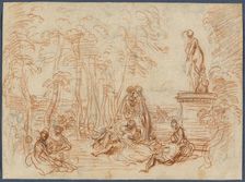 Study for The Feast of Love, c. 1717. Creator: Jean-Antoine Watteau