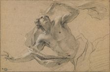 Study for the figure of Zephyr, c1639. Creator: Vouet; Simon (1590-1649)