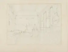 Study for the Great Hall, Bank of England, c. 1808. Creator: Augustus Charles Pugin