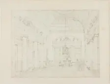 Study for The Hall, Carlton House, from Microcosm of London, c. 1808. Creator: Augustus Charles Pugin